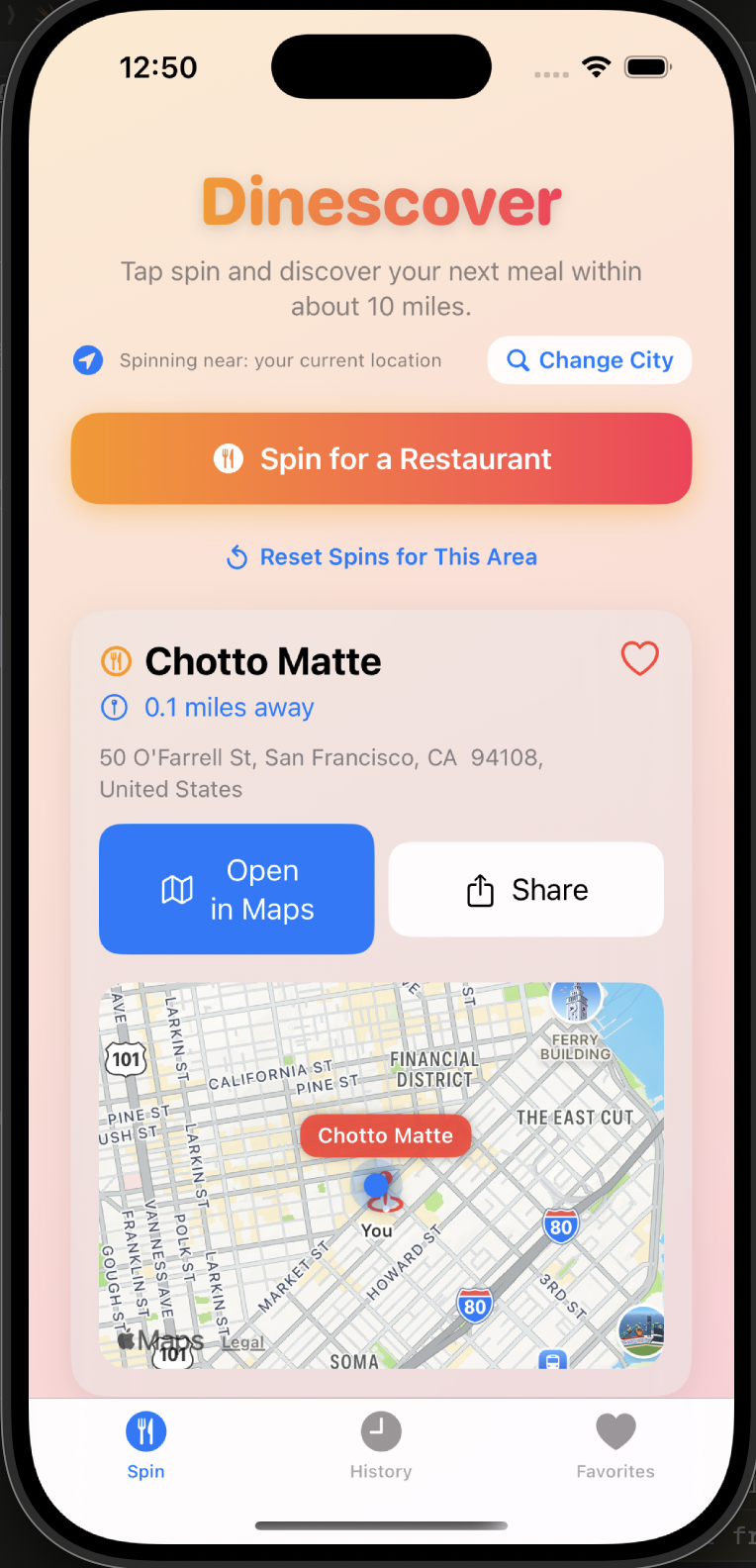 Dinescover App Preview